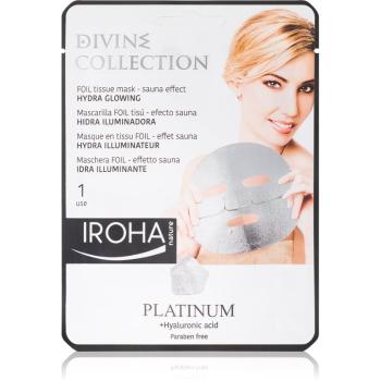 Iroha Divine Collection Platinum & Hyaluronic Acid hidratáló és világosító maszk 25 ml