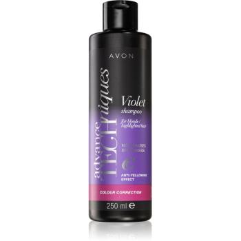 Avon Advance Techniques Colour Correction lila sampon a szőke és melírozott hajra 250 ml