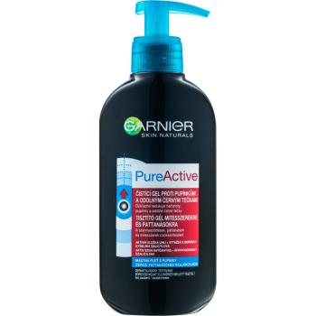 Garnier Pure Active tisztító gél mitesszerekre és pattanásokra 200 ml