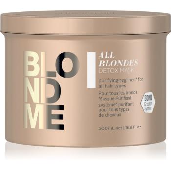 Schwarzkopf Professional Blondme All Blondes Detox detoxikáló és tisztító maszk a szőke és melírozott hajra 500 ml