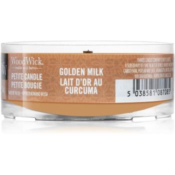 Woodwick Golden Milk viaszos gyertya fa kanóccal 31 g