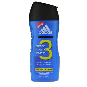 Adidas A3 Sport Energy fürdőgél férfiaknak 3 az 1-ben 250 ml
