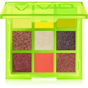 W7 Cosmetics Vivid szemhéjfesték paletta árnyalat Glowin’ Green 9 g